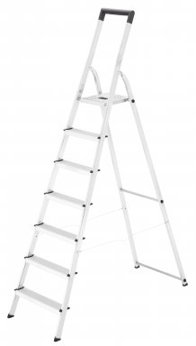 Стремянка Selecta L40 BasicLine 7 ступеней алюм., Hailo, арт.8140-700