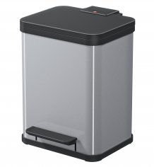 Мусорный контейнер Hailo Öko duo Plus M 2x9 л, цвет серебро